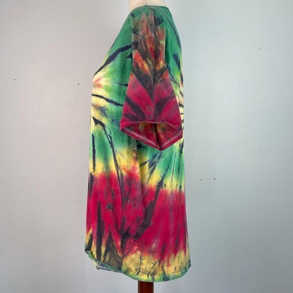DOM It’s About The Art Tie Dye Peace T-Shirt Size L EUC - Picture 3 of 5